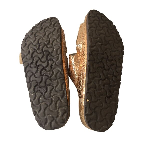 Birkenstock Arizona Sandals Metallic Stones Copper Birko-Flor 41 US 10 Narrow - Picture 6 of 6